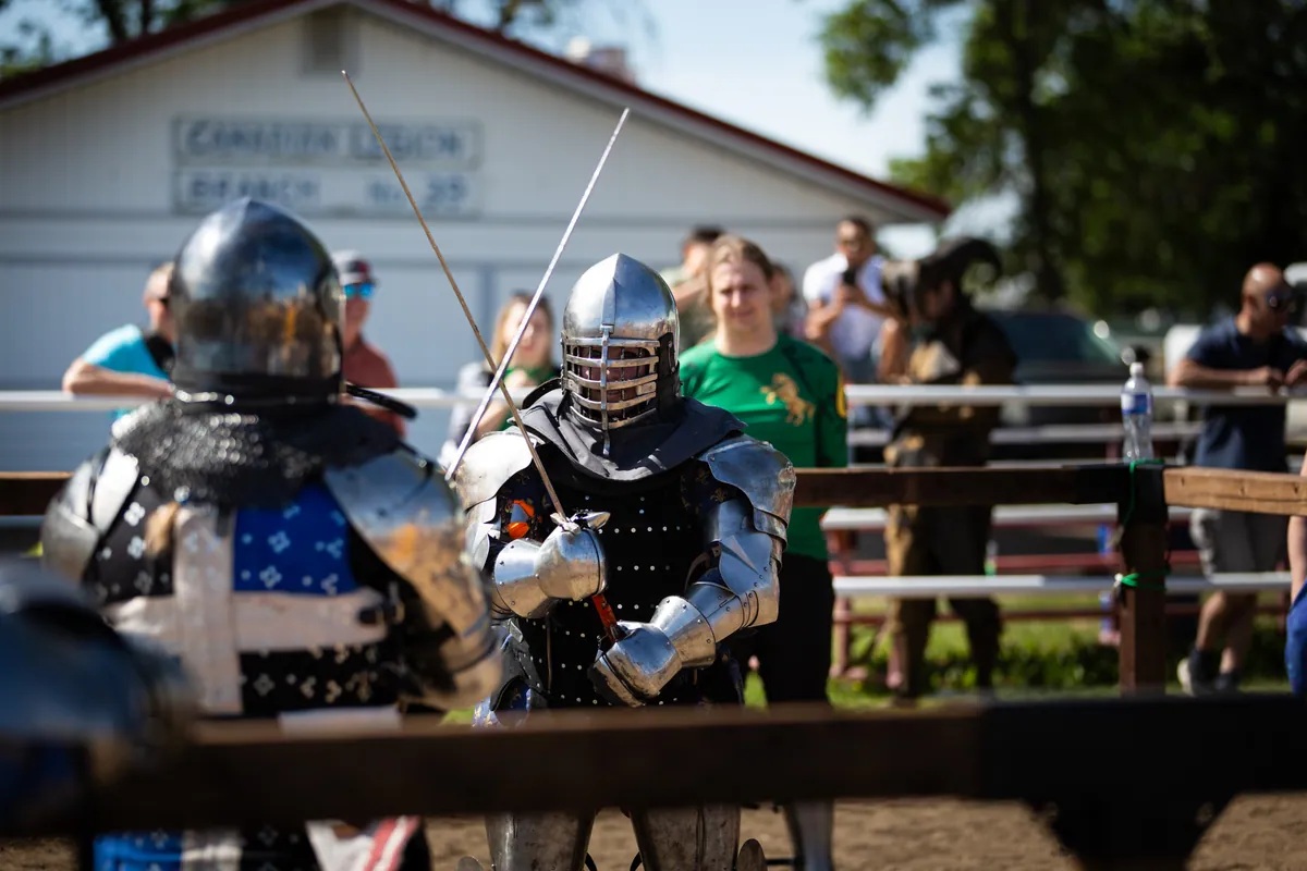 Fighters in the list at an outdoor event